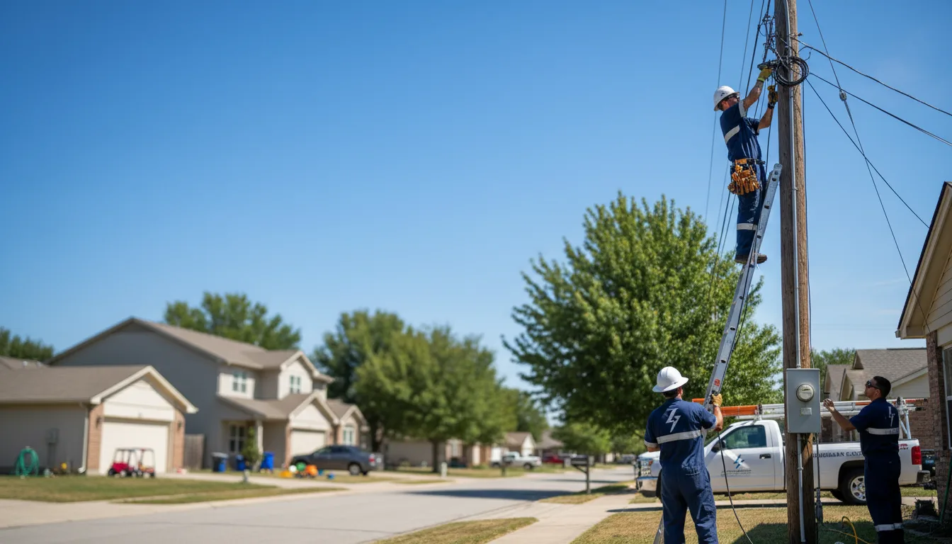 Residential electrician providing installation services in Mentone, TX